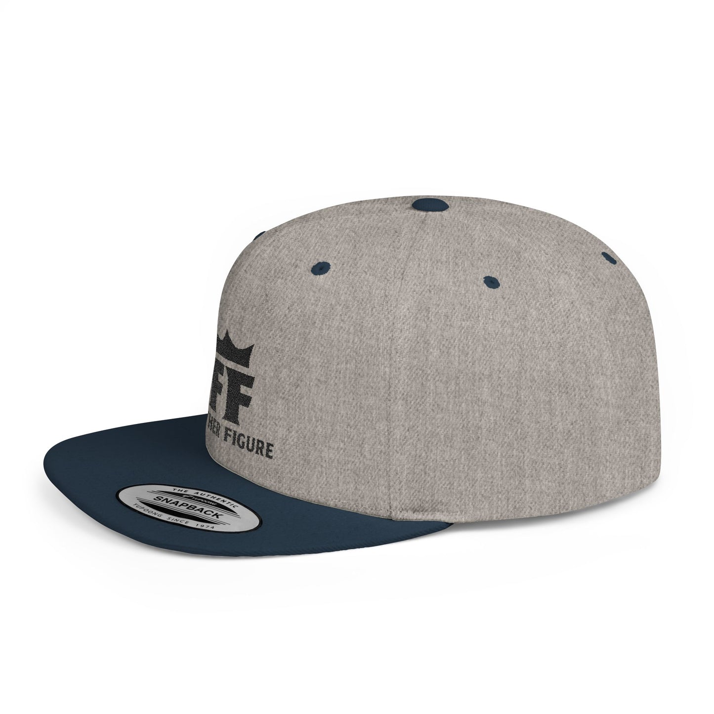 Father Figure Logo Flat Bill Snapback Hat