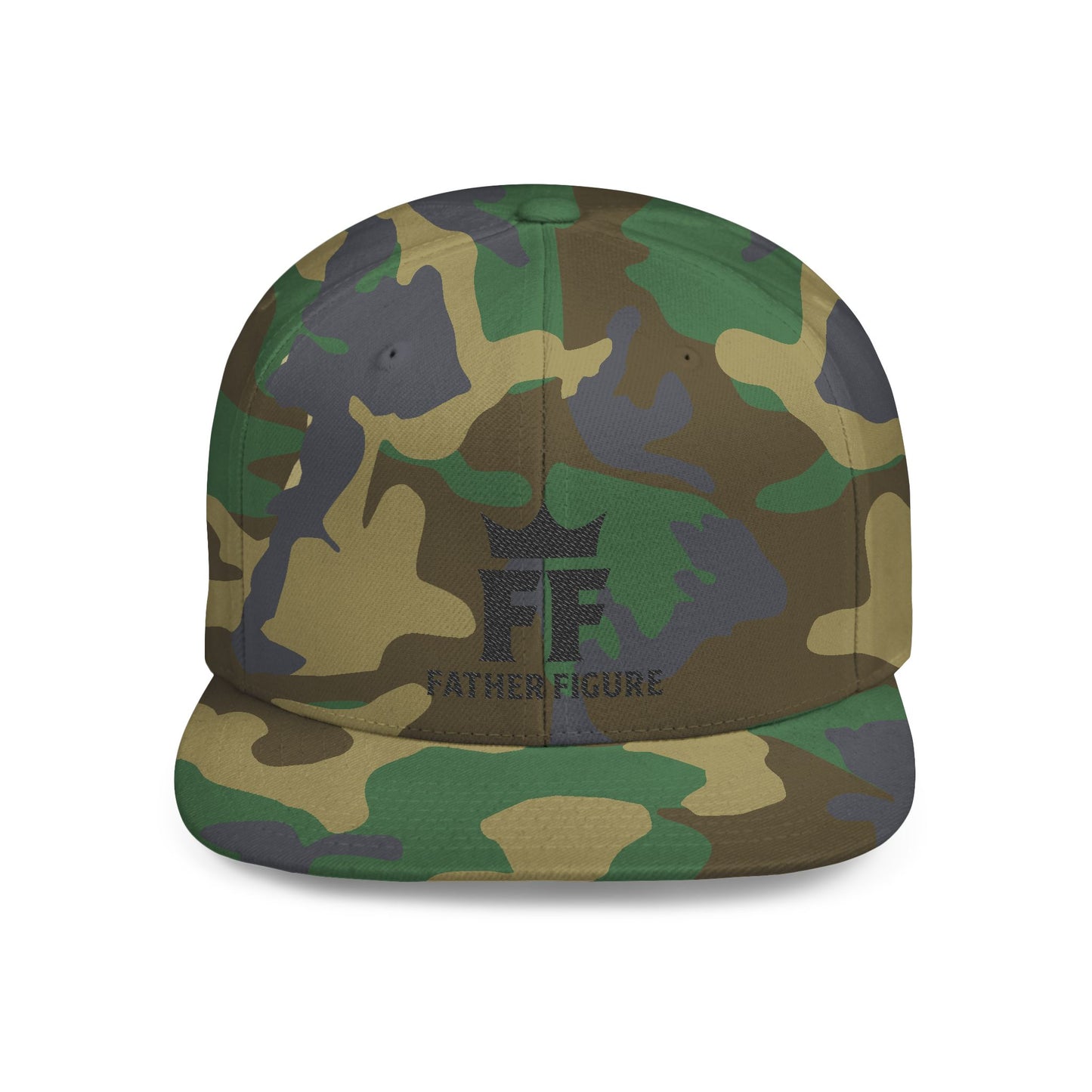 Father Figure Logo Flat Bill Snapback Hat